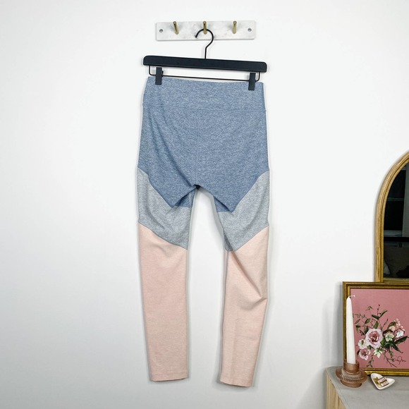 OUTDOOR VOICES springs 7/8 tri-color blue pink activewear leggings M - Picture 3 of 6